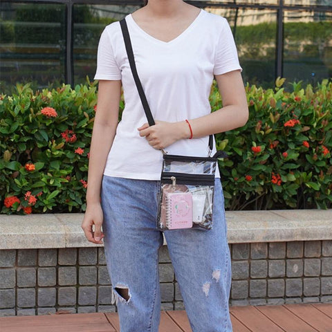 Clear Bag Shoulder Concert Bag Transparent Crossbody Bag Plastic-BS00405-Veeddydropshipping