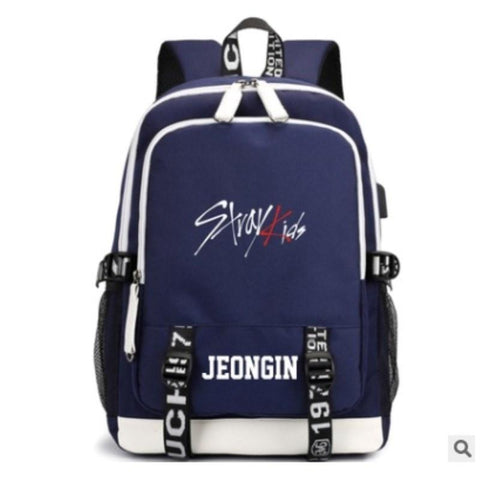 Kpop Stray Kids Waterproof Schoolbag USB Laptop Backpack-BS00301-Veeddydropshipping