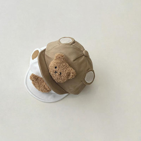 Newborn Baby Hat Korean Cute Cartoon 3D Bear Baseball Cap for Toddler Boy-Veeddydropshipping-3