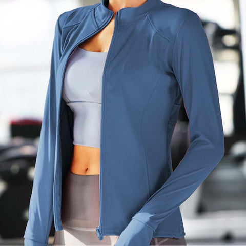 Women  Long Sleeves Sports Running Shirt Breathable Gym Workout -OS00904-Veeddydropshipping