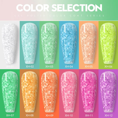 Snow Flake Polish LED Winter Soda White Sequins Nails Art -BH00975-Veeddydropshipping