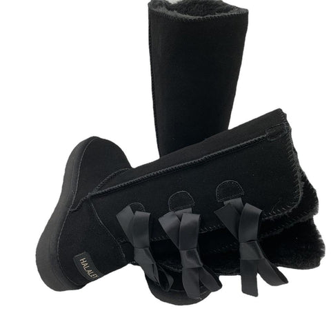Boots Shoes Fashion Three Bows Tie High Boots Women-BS00983-Veeddydropshipping
