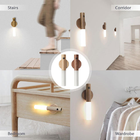 Wood Night Light LED Wall Lamp Stair-TI00497-Veeddydropshipping