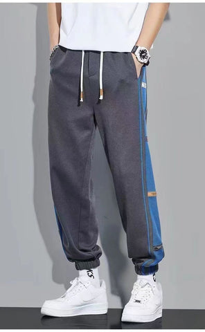 Hop Joggers Men Letter Ribbons Cargo Pants Pockets