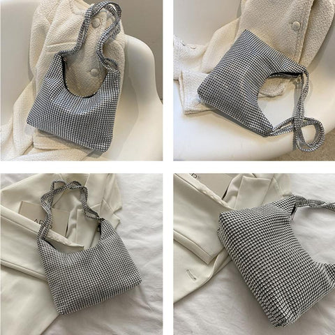 Rhinestone Underarm Bag Evening Bag Wedding Shoulder Bag-BS00234-Veeddydropshipping