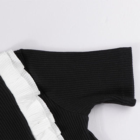 Girls max dress kids short/long sleeves ribbed summer and spring girl-TB00833-Veeddydropshipping