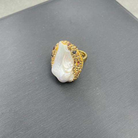 Natural Baroque freshwater pearl ring is the best jewelry gift -JW00402-Veeddydropshipping