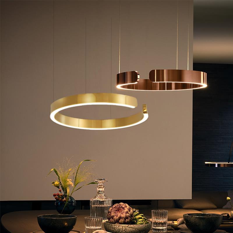 Modern C Ring Led Pendant Lamp Dimmable-TI00317-Veeddydropshipping