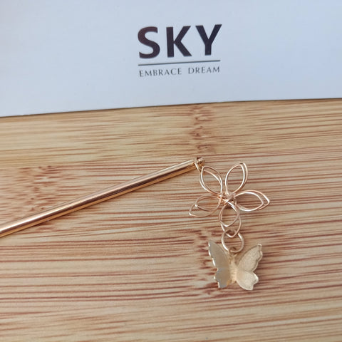Traditional Crystal Butterfly Hair Stick Jewelry for Women -JW00528-Veeddydropshipping