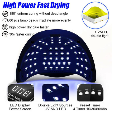 Nail Drying Lamp UV LED  With 1.5m Cable Manicure Machine-BH01074-Veeddydropshipping