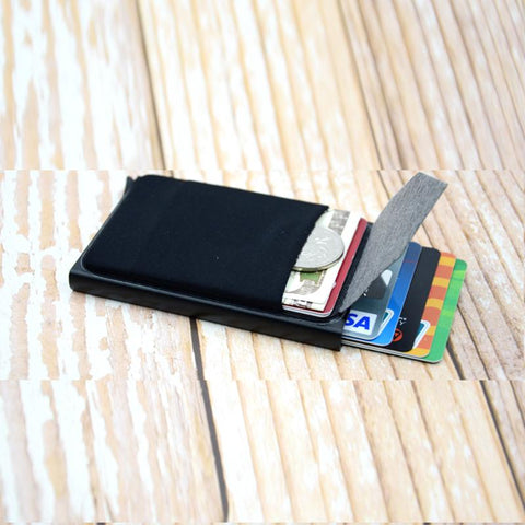 Metal Thin Slim Men Women Wallets Pop Up Minimalist Wallet-BS00191-Veeddydropshipping