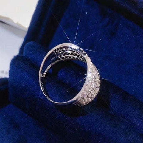 Moissanite Engagement Ring Solid Real 18k White Gold-JW00123-Veeddydropshipping