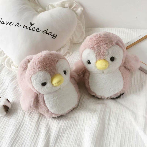 Filled PP Cotton Penguin Doll Home Slippers Soft Animal-BS01127-Veeddydropshipping