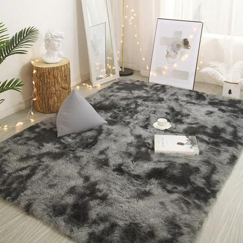 Nordic tie-dye carpet wholesale plush bedroom blanket-HA00426-Veeddydropshipping