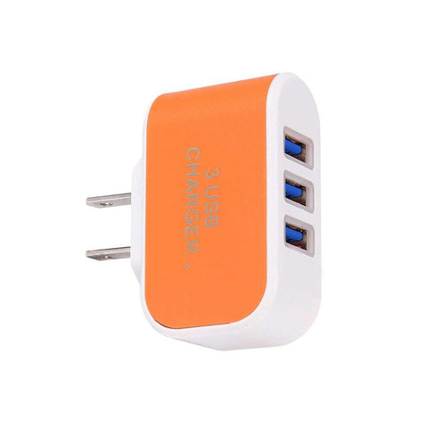 Universal  3 USB Multi-Port Wall Charger US Plug Wall Adapter Cube Block-PA00065-Veeddydropshipping