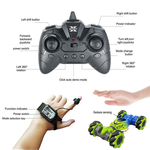 2022 Newest 4WD RC Stunt Car 2.4G Radio Remote Control Cars RC Watch-TB01448-Veeddydropshipping