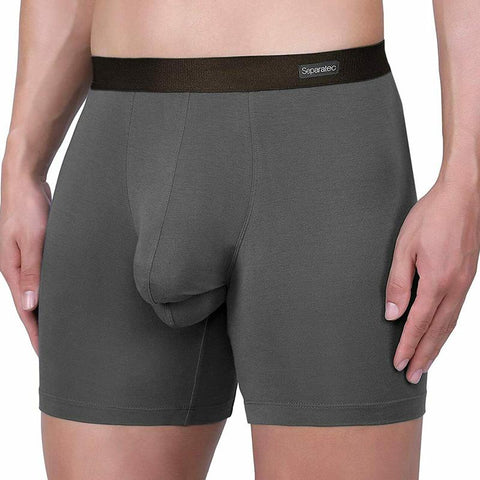 Bamboo Rayon Separate Pouch Underwear Long Leg Boxer-MF01650-Veeddydropshipping