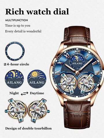Design Double Flywheel Automatic Mechanical Watch -JW00604-Veeddydropshipping