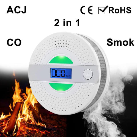 Smoke Alarm LED Digital Carbon  Detector-CO00616-Veeddydropshipping
