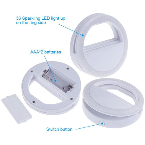 LED Flash Phone Lens Light Adjustable Selfie Ring-PA01209-Veeddydropshipping