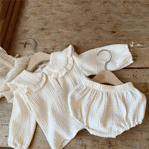 Spring Summer Romper Baby Boy Girl Clothes Set 0-24M Baby Cotton Linen-TB00340-Veeddydropshipping