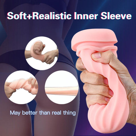 Automatic Male Masturbator Cup Sucking Vibration Blowjob Real Vagina Pocket -BH01294-Veeddydropshipping