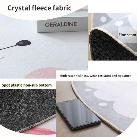 Modern Light Round Carpet Lounge Bedroom Mat-HA00551-Veeddydropshipping
