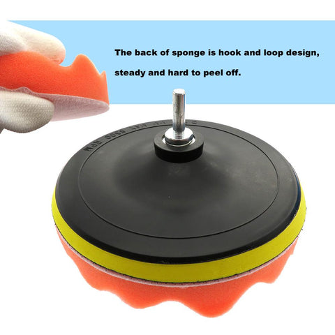 7Pcs Buffing Pad Set Thread 4/5/6/7inch Auto Car Repair Polishing pad-AM00360-Veeddydropshipping