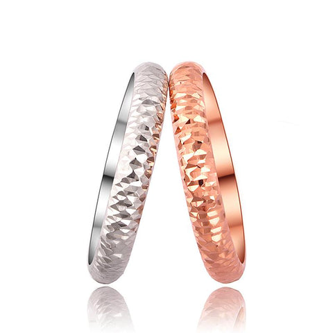 18k Pure Gold Ring Rose White Unisex Men Women Lover -JW00124- Veeddydropshipping