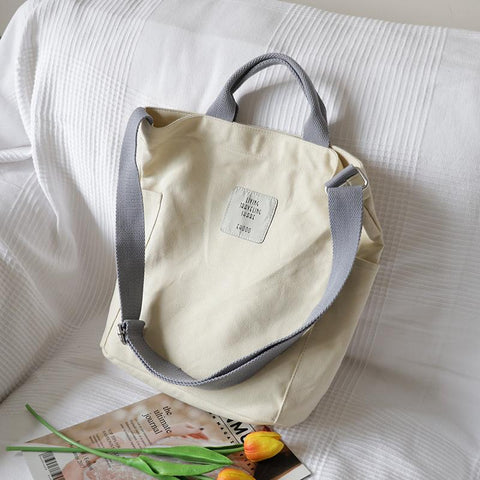 Simple Small Fresh Messenger Bag Casual Cloth Bag Shopping Bag-BS00163-Veeddydropshipping