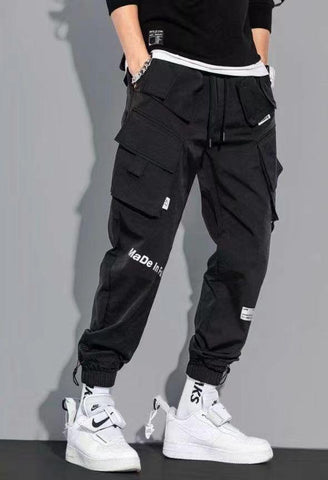 Ribbons Harem Jogging Pants Male Slim Fit Spring-MF00356-Veeddydropshipping