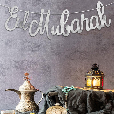 Glitter Eid Mubarak Paper Kareem Decoration DIY Craft-HA00628-Veeddydropshipping