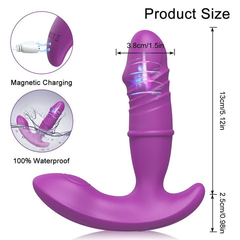 Bluetooth APP Thrusting Vibrator For Women Dildo Telescopic Pats G Spot Clitoris -BH01175-Veeddydropshipping