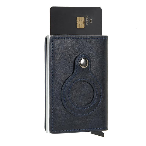 Men Bank Credit Cardholder Minimalist Wallet Metal Air Tag-BS00575-Veeddydropshipping