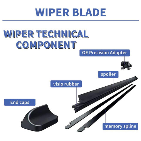 Front Rear Wiper Blades Set For Geely Coolray Proton X50 2018 2019-AM00202-Veeddydropshipping