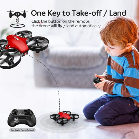 Potensic A20 Red RC Mini Drone Easy to Fly Helicopter RC Quadcopter for Kids-TB01412-Veeddydropshipping