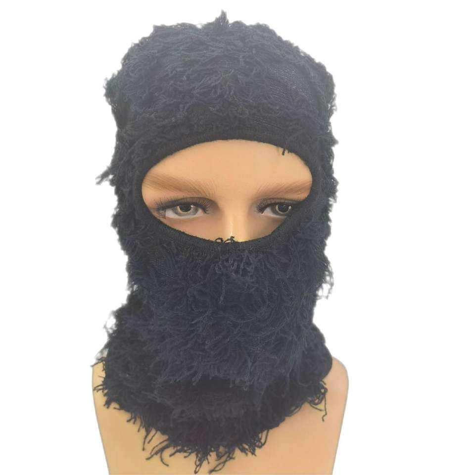 Knitted Distressed Camo Balaclava Ski Mask-Veeddydropshipping