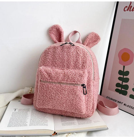 Toddler Backpack Lightweight Plush Bear Preschool Bag Kids Custom Name-BS00006-Veeddydropshipping