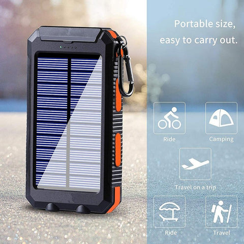 20000mAh Portable Solar Power Bank Charging Poverbank Three defenses External Battery-PA00070-Veeddydropshipping
