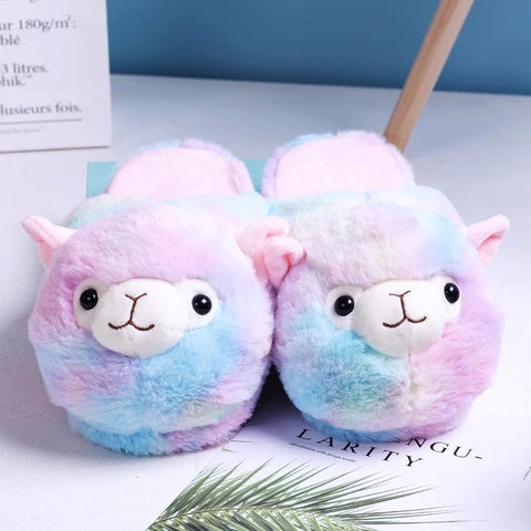 Women Winter Home Floor Shoes Female Warm Faux Fur House-BS01154-Veeddydropshipping