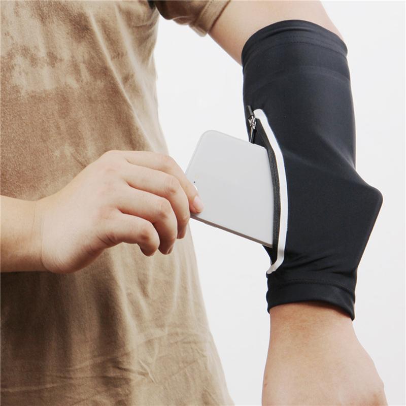 Sports Running Pouch Arm Sleeves Sun Screen Arm Protective Covers With Mobile-OS00924-Veeddydropshipping