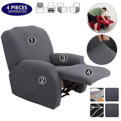 Jacquard Stretch Sofa Cover Recliner Protection Pad-HA00518-Veeddydropshipping