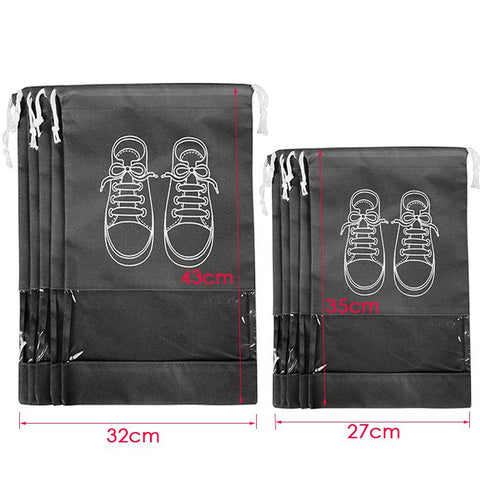 Visible Shoe Organizer Dustproof Drawstring Storage Bag-HA01123-Veeddydropshipping