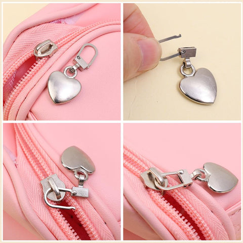 Sewing Zippers Puller Head Heart Shape-HA00075-Veeddydropshipping
