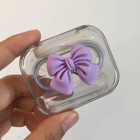 Contact Lenses Case Portable Bow Transparent Tweezers-BH00858-Veeddydropshipping