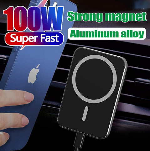 100W Magnetic Wireless Car Charger Vent Mount for MagSafe Case iPhone 13/13 Pro Max/14/12 Pro Max-PA01056-Veeddydropshipping