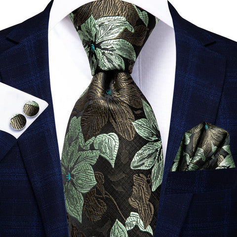 Men Classic Party Wedding Pocket Square Cufflinks Luxury Tie Set-JW01305-Veeddydropshipping