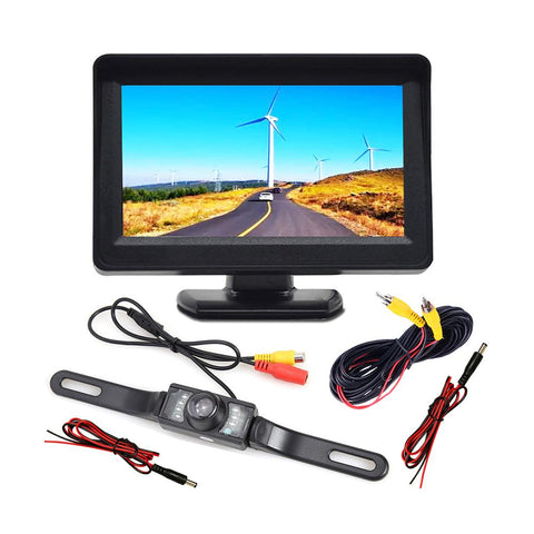 Reverse Camera Dash Monitor Safe Parking Reversing TFT LCD Color-AM00691-Veeddydropshipping