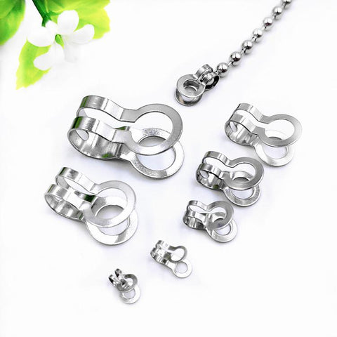 100Pcs/Lot Stainless Steel Double Loops Beads Buckles DIY -JW01627-Veeddydropshipping