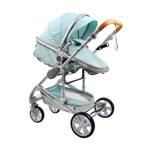 baby stroller 3 in 1 with car seat,Luxury Multifunctional  BABY carriage,blue-TB00353-Veeddydropshipping